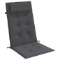 vidaXL Cojines de silla respaldo alto 2 uds tela Oxford gris antracita vidaXL Cojines de silla respaldo alto 2 uds tela Oxford gris antracita