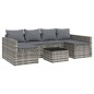 vidaXL Set de muebles de jardín 2 pzas cojines ratán sintético gris vidaXL Set de muebles de jardín 2 pzas cojines ratán sintético gris
