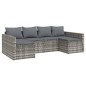 vidaXL Set de muebles de jardín 2 pzas cojines ratán sintético gris vidaXL Set de muebles de jardín 2 pzas cojines ratán sintético gris