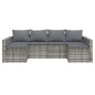 vidaXL Set de muebles de jardín 2 pzas cojines ratán sintético gris vidaXL Set de muebles de jardín 2 pzas cojines ratán sintético gris
