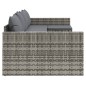 vidaXL Set de muebles de jardín 2 pzas cojines ratán sintético gris vidaXL Set de muebles de jardín 2 pzas cojines ratán sintético gris