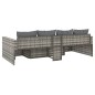 vidaXL Set de muebles de jardín 2 pzas cojines ratán sintético gris vidaXL Set de muebles de jardín 2 pzas cojines ratán sintético gris