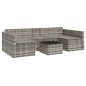 vidaXL Set de muebles de jardín 2 pzas cojines ratán sintético gris vidaXL Set de muebles de jardín 2 pzas cojines ratán sintético gris