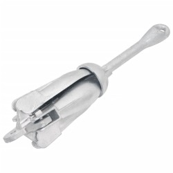 vidaXL Ancla plegable hierro maleable plateado 1,5 kg
