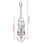 vidaXL Ancla plegable hierro maleable plateado 1,5 kg vidaXL Ancla plegable hierro maleable plateado 1,5 kg