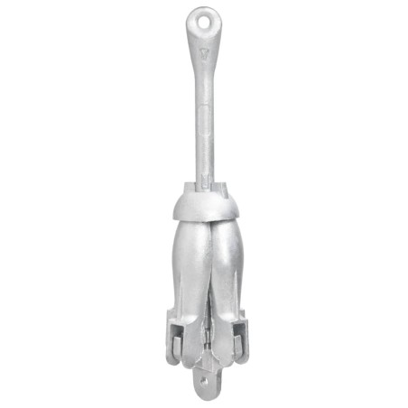 vidaXL Ancla plegable hierro maleable plateado 3,2 kg