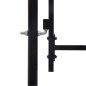 vidaXL Cancela de valla con una puerta y puntas acero negro 1x1,5 m
