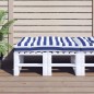 vidaXL Cojín para palés tela a rayas azul y blanco 120x80x12 cm vidaXL Cojín para palés tela a rayas azul y blanco 120x80x12 cm