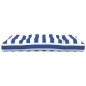 vidaXL Cojín para palés tela a rayas azul y blanco 120x80x12 cm vidaXL Cojín para palés tela a rayas azul y blanco 120x80x12 cm