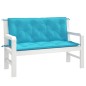 vidaXL Cojines para banco de jardín 2 uds tela turquesa 120x50x7 cm vidaXL Cojines para banco de jardín 2 uds tela turquesa 120x50x7 cm