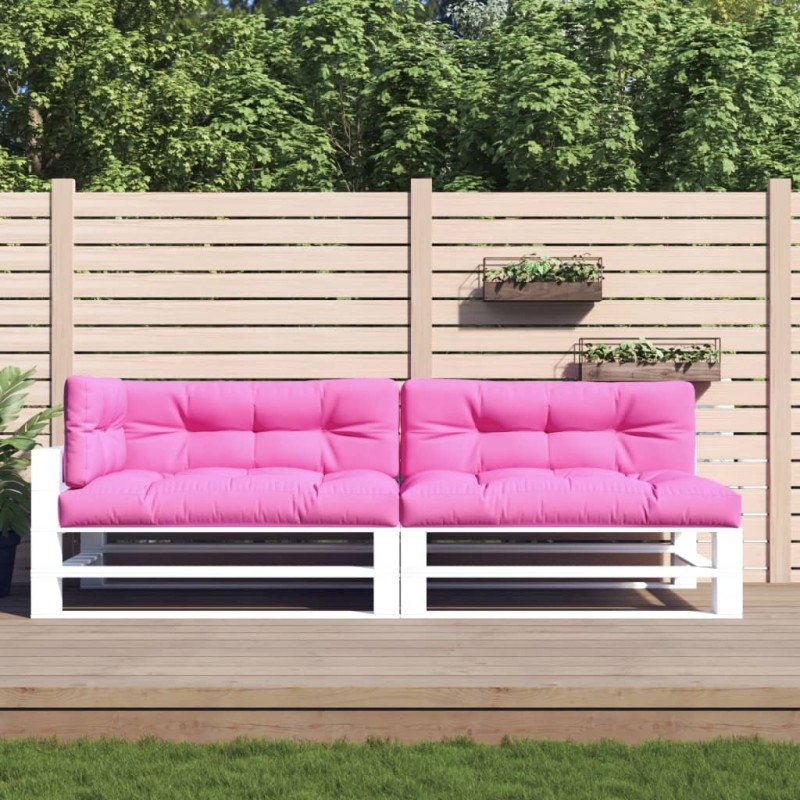 vidaXL Cojines para palés 5 piezas tela rosa vidaXL Cojines para palés 5 piezas tela rosa