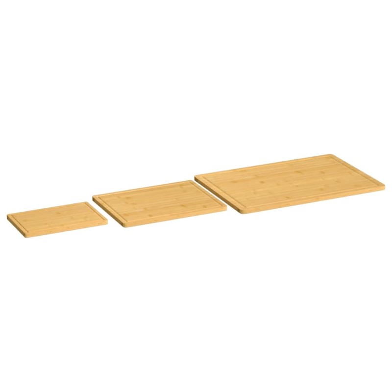vidaXL Juego de tablas de cortar 3 piezas de bambú