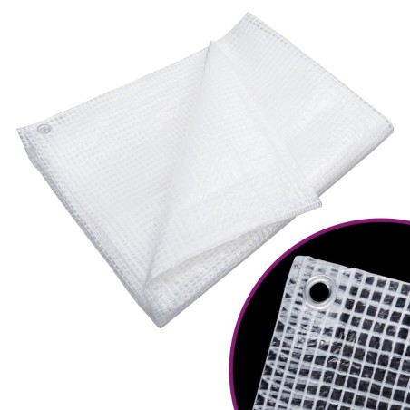 vidaXL Lona de gasa de vuelta blanco 140 g/m² 3x3 m