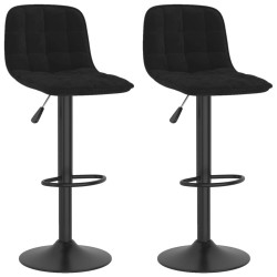 vidaXL Taburetes de cocina 2 unidades terciopelo negro