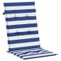 vidaXL Cojines para sofá de palés 4 uds tela azul y blanco a rayas vidaXL Cojines para sofá de palés 4 uds tela azul y blanco a rayas