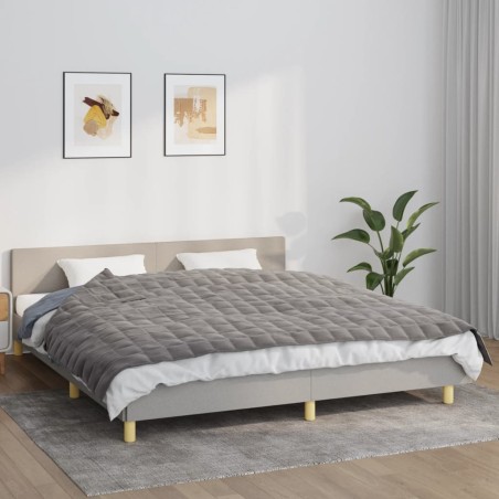 vidaXL Manta con peso tela gris 155x220 cm 11 kg