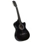 vidaXL Guitarra Clásica Western Cutaway con 6 cuerdas negra 38" vidaXL Guitarra Clásica Western Cutaway con 6 cuerdas negra 38"