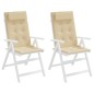vidaXL Cojines de silla con respaldo alto 2 uds tela Oxford beige vidaXL Cojines de silla con respaldo alto 2 uds tela Oxford beige