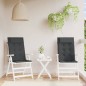 vidaXL Cojines de silla con respaldo alto 2 uds tela Oxford negro vidaXL Cojines de silla con respaldo alto 2 uds tela Oxford negro