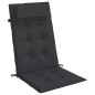 vidaXL Cojines de silla con respaldo alto 2 uds tela Oxford negro vidaXL Cojines de silla con respaldo alto 2 uds tela Oxford negro