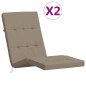 vidaXL Cojines para tumbona 2 uds tela Oxford gris taupe vidaXL Cojines para tumbona 2 uds tela Oxford gris taupe