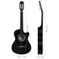 vidaXL Guitarra Clásica Western Cutaway con 6 cuerdas negra 38" vidaXL Guitarra Clásica Western Cutaway con 6 cuerdas negra 38"