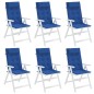 vidaXL Cojines de silla con respaldo alto 6 uds tela Oxford azul klein vidaXL Cojines de silla con respaldo alto 6 uds tela Oxford azul klein