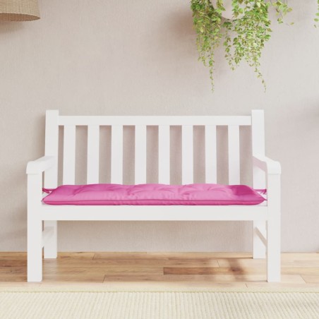 vidaXL Cojín para banco de jardín tela rosa 120x50x7 cm