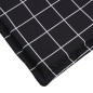 vidaXL Cojín de tumbona tela Oxford a cuadros negro vidaXL Cojín de tumbona tela Oxford a cuadros negro