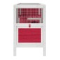 vidaXL Conejera de madera maciza de pino roja 103x44x69,5 cm