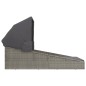 vidaXL Tumbona con toldo plegable ratán sintético gris 200x114x128 cm vidaXL Tumbona con toldo plegable ratán sintético gris 200x114x128 cm
