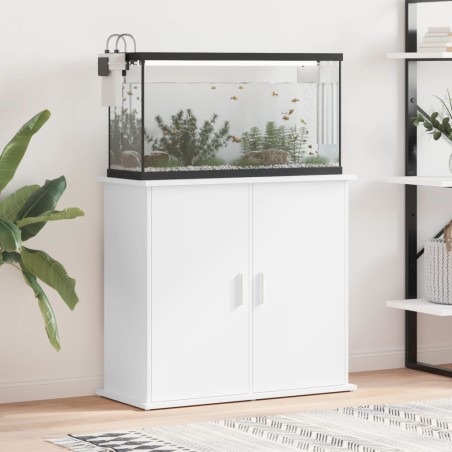 vidaXL Soporte para acuario madera de ingeniería blanco 81x36x73 cm