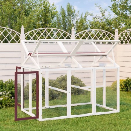 vidaXL Corral de madera maciza pino color moca 141x94x104 cm
