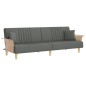 vidaXL Sofá cama con reposabrazos tela gris oscuro vidaXL Sofá cama con reposabrazos tela gris oscuro