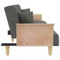 vidaXL Sofá cama con reposabrazos tela gris oscuro vidaXL Sofá cama con reposabrazos tela gris oscuro