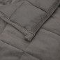vidaXL Manta con peso tela gris 155x220 cm 11 kg