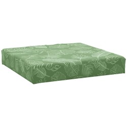 vidaXL Cojín para palés tela Oxford estampado de hojas 60x60x8 cm