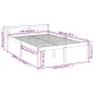 vidaXL Cama para personas mayores madera maciza de pino 140x200 cm vidaXL Cama para personas mayores madera maciza de pino 140x200 cm
