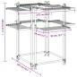 vidaXL Tendedero para ropa aluminio 107x107x120 cm vidaXL Tendedero para ropa aluminio 107x107x120 cm