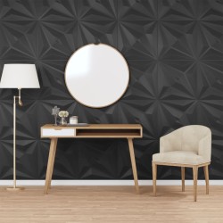 vidaXL Paneles de pared 24 uds EPS estrella negro 50x50 cm 6 m²