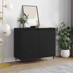 vidaXL Aparadores 2 uds madera de ingeniería negro 40x35x70 cm