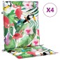 vidaXL Cojines para silla con respaldo bajo 4 uds tela multicolor vidaXL Cojines para silla con respaldo bajo 4 uds tela multicolor