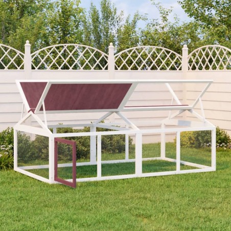 vidaXL Corral de animales madera maciza pino moca 200x112,5x74 cm
