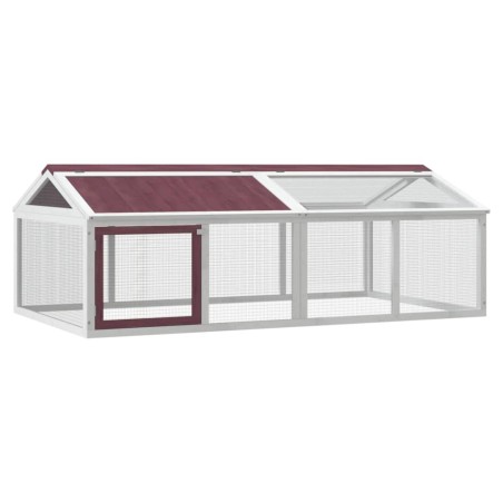 vidaXL Corral de animales madera maciza pino moca 200x112,5x74 cm