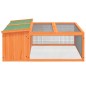vidaXL Conejera de madera maciza de pino marrón 117,5x97x47,5 cm vidaXL Conejera de madera maciza de pino marrón 117,5x97x47,5 cm