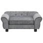 vidaXL Sofá para perros felpa gris 72x45x30 cm vidaXL Sofá para perros felpa gris 72x45x30 cm