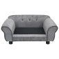 vidaXL Sofá para perros felpa gris 72x45x30 cm vidaXL Sofá para perros felpa gris 72x45x30 cm