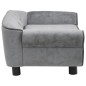 vidaXL Sofá para perros felpa gris 72x45x30 cm vidaXL Sofá para perros felpa gris 72x45x30 cm