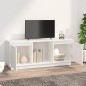 vidaXL Mueble para TV de madera maciza de pino blanco 110,5x35x44 cm vidaXL Mueble para TV de madera maciza de pino blanco 110,5x35x44 cm