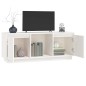 vidaXL Mueble para TV de madera maciza de pino blanco 110,5x35x44 cm vidaXL Mueble para TV de madera maciza de pino blanco 110,5x35x44 cm